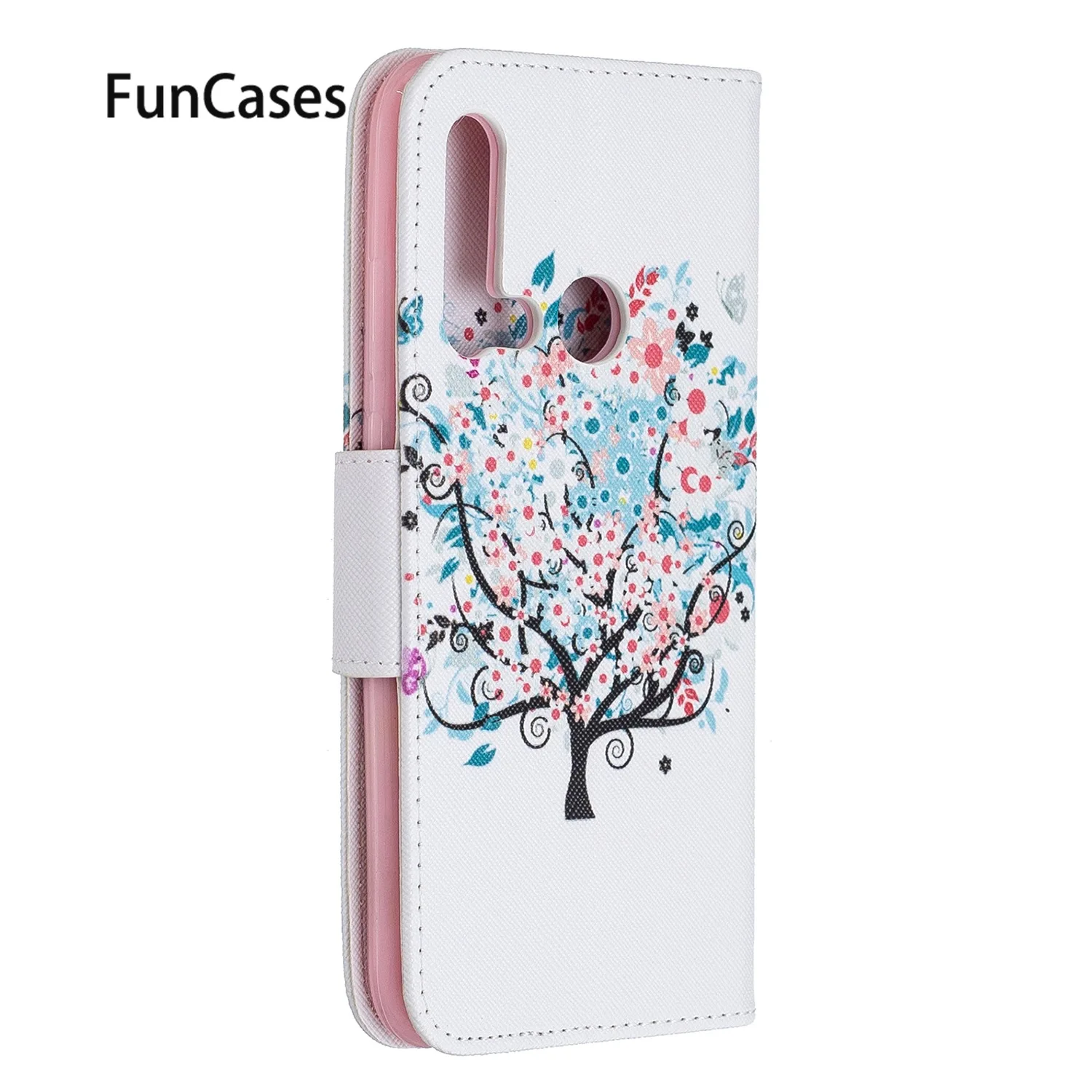 Милый чехол подставка s для etui huawei Nova 5i абстрактный из искусственной кожи книжка