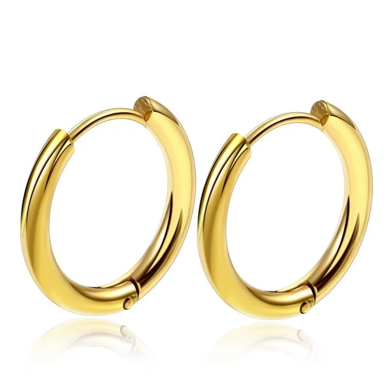 2 шт титана шарнирный сегмент кликер уха пирсинг перегородка кольцо в нос хряща серьги унисекс модные украшения для тела - Окраска металла: Gold Color