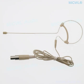 

Beige Single ear Hook Headset Microphone mini 3Pin for AKG Samson Wireless BeltPack Omnidirectional Mic