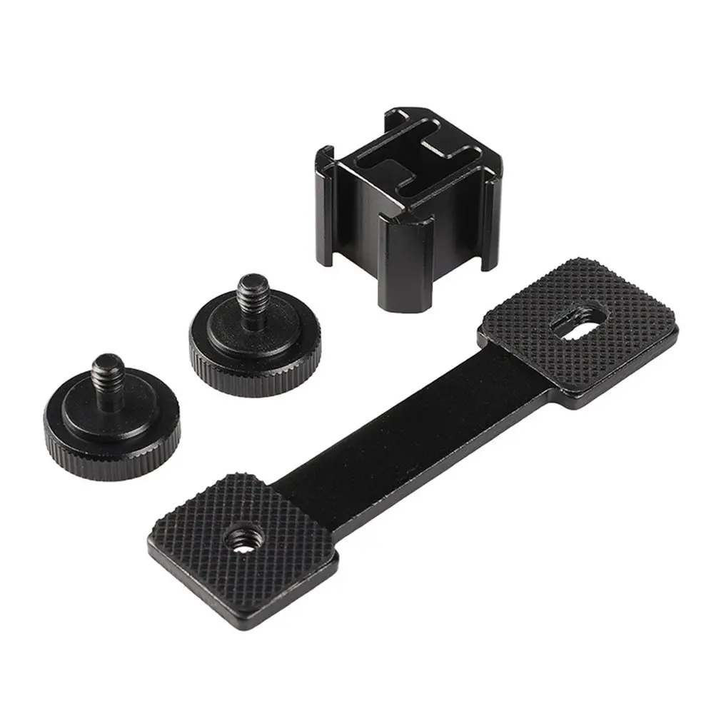 3 In 1 Triple Hot Shoe Mount Adapter Extension Bracket Holder Boya By