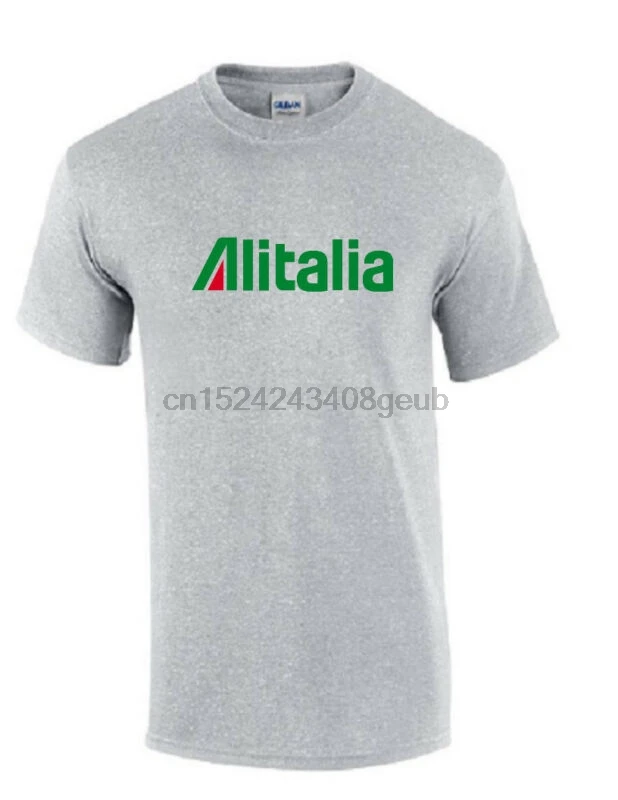 Alitalia Retro Red Green Logo Italian Airline Geek Sport Gray Sleeve T-Shirt |