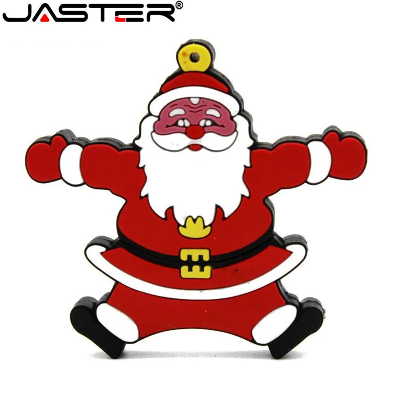 Cartoon Christmas Santa Claus USB Flash Drive USB 2.0 4GB 8GB 16GB 32GB 64GB Pen drive Memory Stick PenDriver creative gift