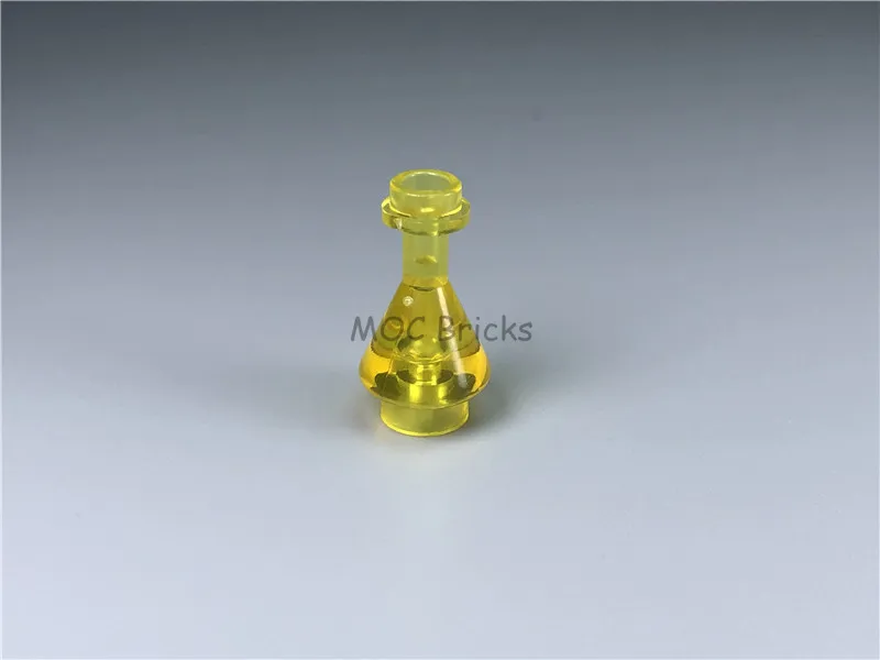 20 шт./лот кубики Moc Транс желтая посуда Бутылка Erlenmeyer колба подходит с 193549 DIY строительные блоки игрушки для детей рождественские подарки