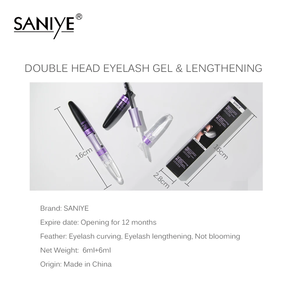 Водостойкая тушь для глаз SANIYE удлиняющие черные ресницы наращивание ресниц