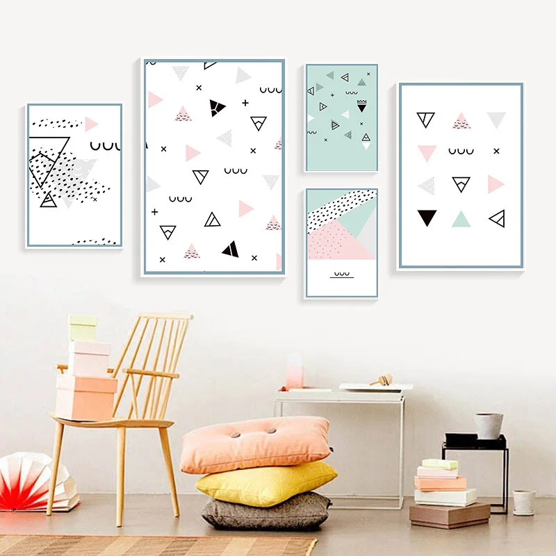 Nursery Wall Lineart Abstract Poster And Print Nordic Child Canvas Painting Picture Modern Kid Baby Room Decoration Paintings | Дом и сад