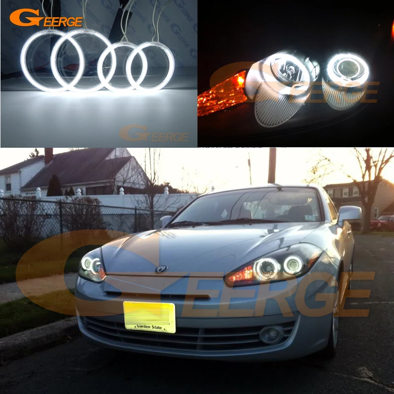 

Excellent Ultra bright headlight illumination CCFL Angel Eyes kit For Hyundai Tiburon 2007-2008 GK F/L2 Halo Ring angel eyes kit
