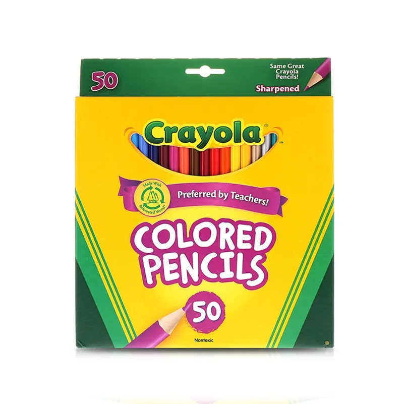 

Crayola 50 Color Long Colored Pencil Painted Gift Set America Import 68-4050