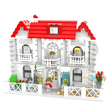 

944Pcs DIY Building Blocks Set Small Particle House Bricks Toy Building Blocks Villa Model block assembly toys - Luxury Villa