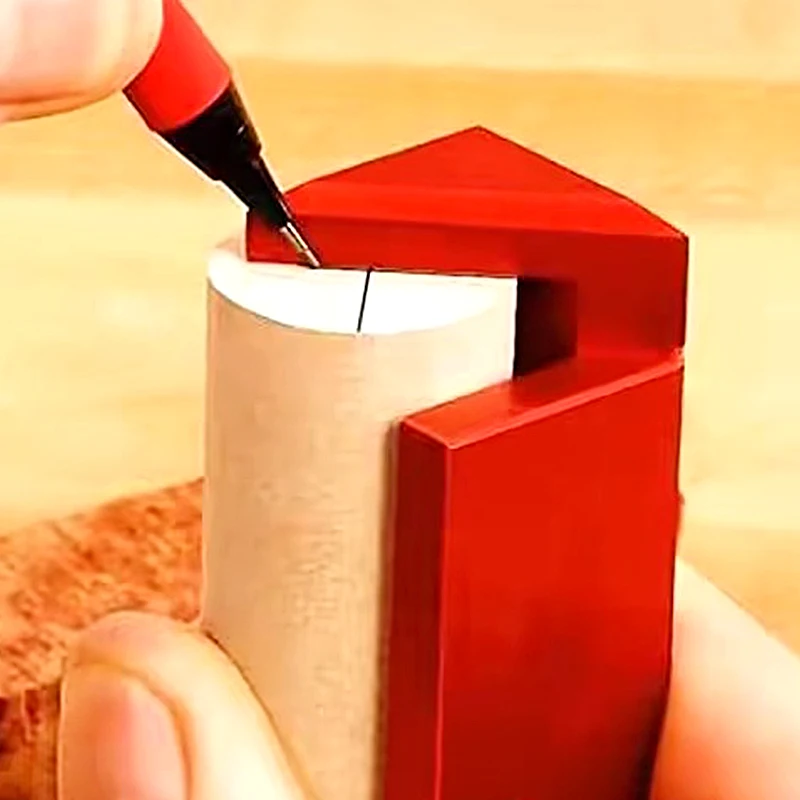 45 Degree Line Scriber Cylinder Round Center Line Woodworking Layout Tools Inch Aluminum alloy Line Scriber Woodworking Tools