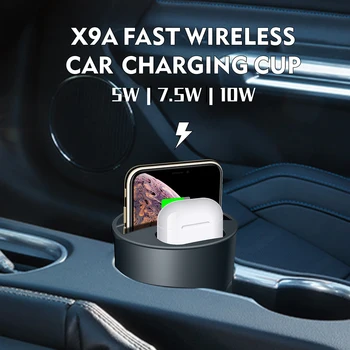 

4-in-110W Car Wireless Charger Cup with USB Output for iPhoneXS/XR/XS Max Airpods 2th SAMSUNG Galaxy S9/S8/S7 Note8/Note5 edge