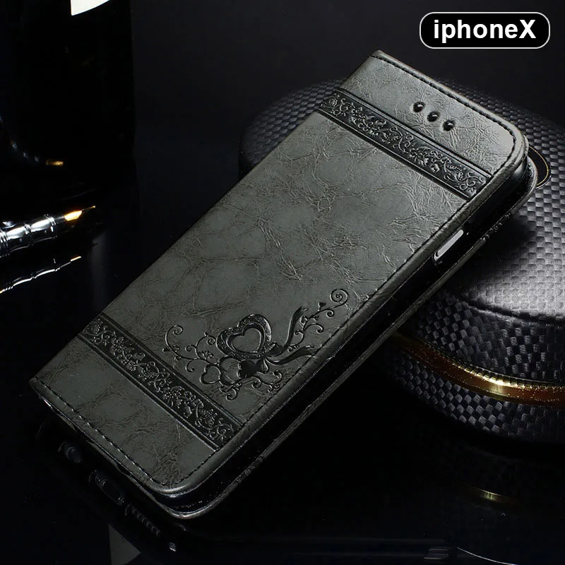 iPhone X Новинка, распродажа, чехол для телефона из искусственной кожи, флип-бумажник для карт, Модный чехол для iPhone6s 7 8 Plus X - Цвет: iPhone X
