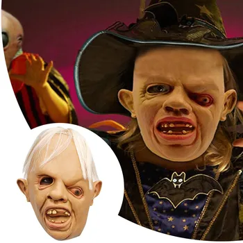 

Funny Halloween Mouth Mask Latex Soft Full Face Cover Breathable Reusable Mask Fun Toys Cosplay Party Props Face Cover Masque