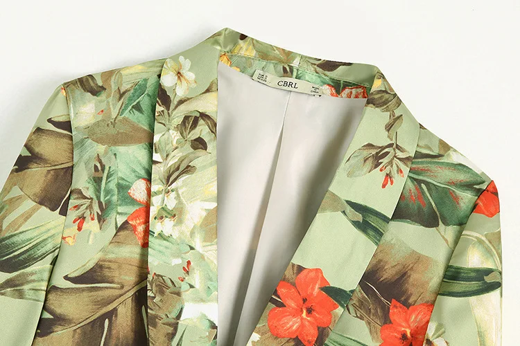 Foreign Trade Single Cross Border AliExpress Summer New Style Western Style WOMEN'S Dress Printed Suit Jacket 02435355330