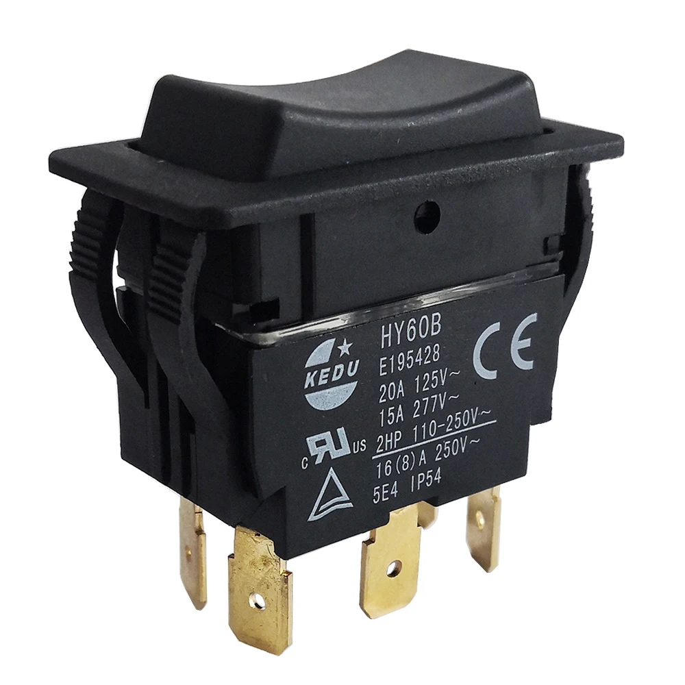 HY60B KEDU ON-OFF-ON Pushbutton Switches for Machine Tool Equipment 6-Pins | Обустройство дома