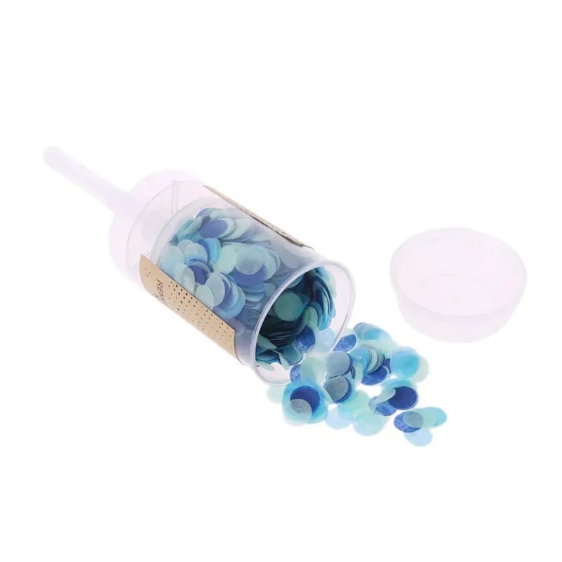 Круглые Конфетти Push Pop Контейнер для свадьбы, дня рождения, юбилея, вечерние принадлежности, декор 634E