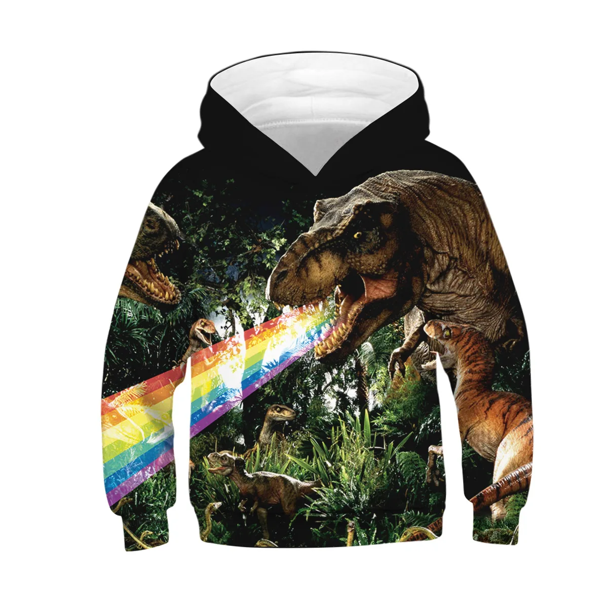  Big Size 3D Pattern Boys Sweatshirt Autumn Hooded Monkey Wolf Lion Unicorn Hoodies For Boys And Gir