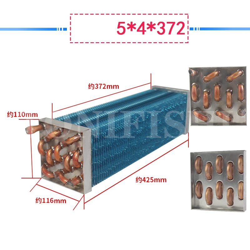 Condensatore Per Frigorifero, Tubo Rame 7 Mm E Aletta Alluminio, Piccolo Radiatore Raffreddato Ad Aria - Foto 4