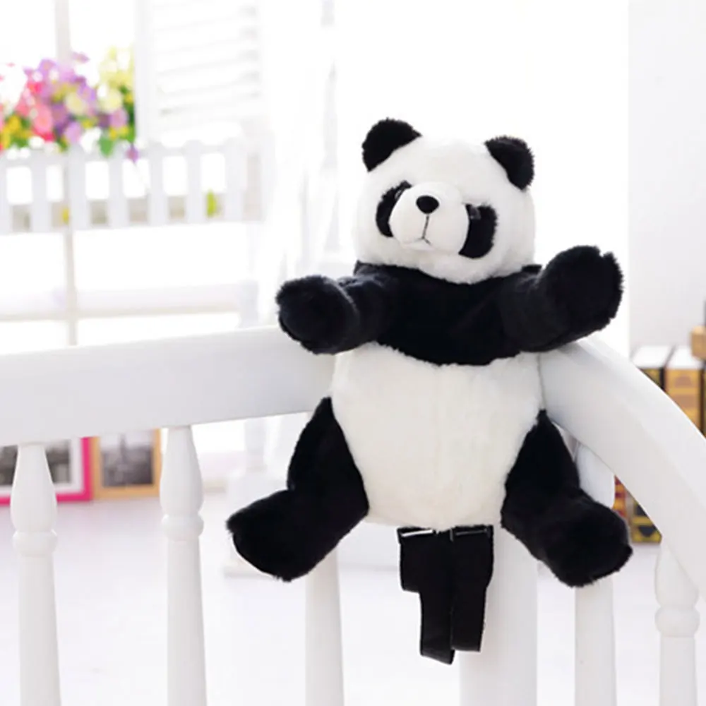 Cartoon Panda Plush Backpack Kid's Cute Animal Toys Stuffed Shoulder Bag PP Cotton Short Plush For Children Birthday Kawaii Gift