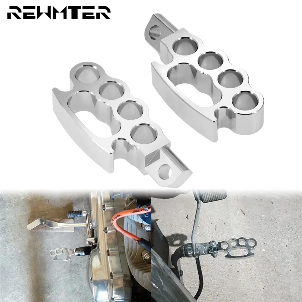 Moto Flying Knuckle Pedane Pedane Pedale Di Controllo Chrome Pedane Per Harley Dyna V-Rod Sportster Xl Fxdl Softail Fxdf