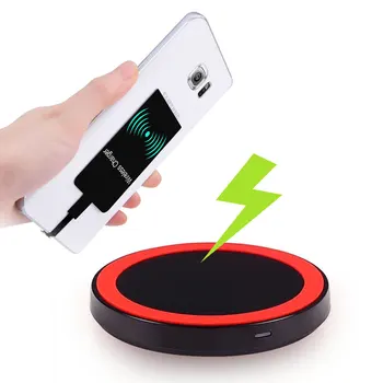 

QI Wireless Charger Charging Pad With Wireless Charger Receiver For iPhone Samsung Xiaomi Huawei Type C Micro USB Phone Charger