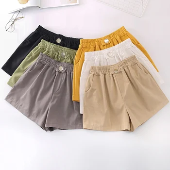 

2020 Summer Casual Cotton Black Shorts Women Sexy High Waist Shorts Plus Size Loose Short Pants Street Wear Style Women's Shorts