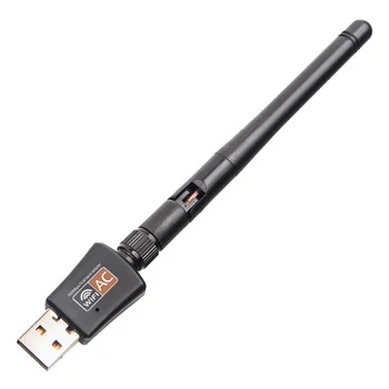 

USB wifi Adapter 600m 2.4GHz 5GHz WiFi with Antenna Dual Band PC Mini Computer Network Card Receiver 802.11bng