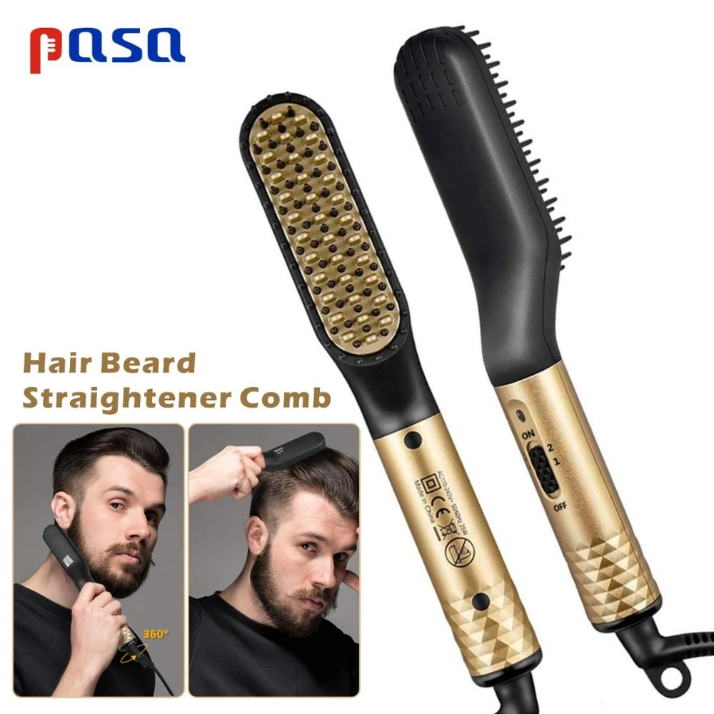 Hair Straightening Irons Beard Grooming kit Boy Multifunctional Men Beard  Straightener Curling Comb Hair Styling Comb Brush|Straightening Irons| -  AliExpress