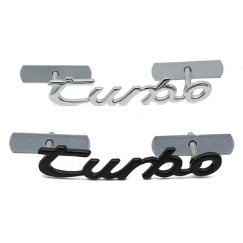 

10pcs Metal Turbo car front grille emblem Side Fender Rear Trunk sticker grill Badge Car styling Auto accessories