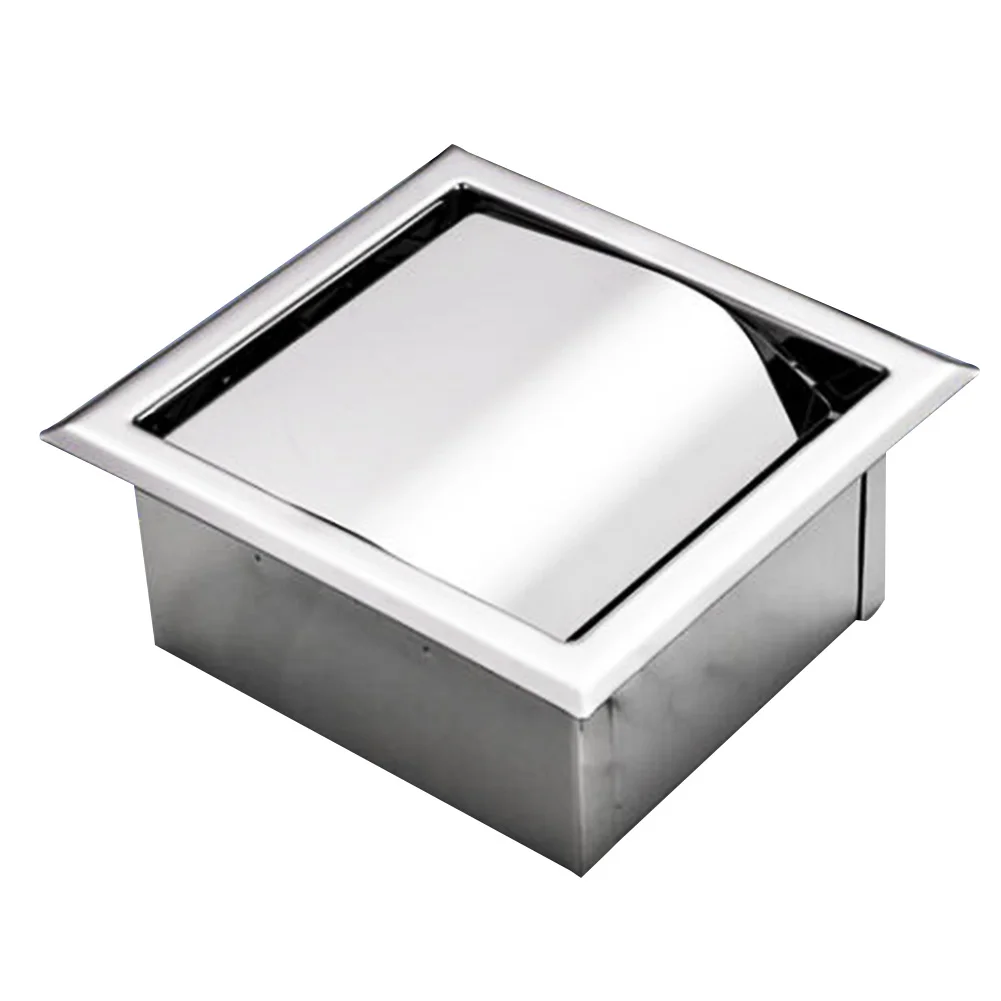 

Dispenser Dustproof Napkin Case Universal Paper Holder Bathroom Stainless Steel Wall-mounted Embedded Roll Home Tissue Box Mini
