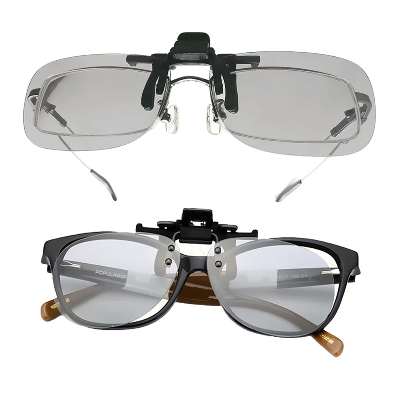 3D Glasses 1 Pair Clip On Type Passive Circular Polarized 3D Glasses Clips Fr 3D TV Movie