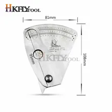Règle d'essai de taille d'angle de jauge de soudure de forme de ventilateur d'acier inoxydable de 0-20mm