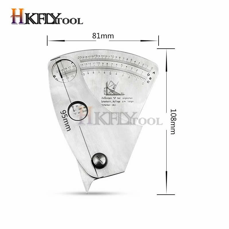 Welding Inspection Ruler Welding Gauge High Accurate High Hardness Silver for Pressure Vessels 