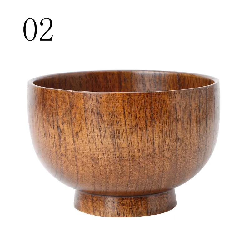 Натуральное дерево ююба миска для рисового супа пищевой контейнер кухонная посуда A69D - Цвет: 02