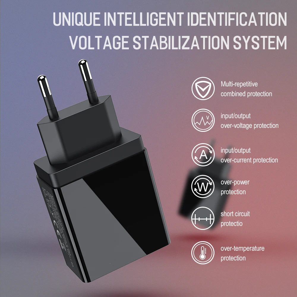 ROCK светодиодный дисплей QC 3,0 3A 3 USB зарядное устройство для телефона Быстрая зарядка для iPhone Xiaomi huawei P30 Pro samsung Быстрый ЕС настенный адаптер Turbo ROCK светодиодный дисплей QC 3,0 3A 3 USB зарядное устройство для телефона Быстрая зарядка для iPhone Xiaomi huawei P30 Pro samsung Быстрый ЕС настенный адаптер Turbo
