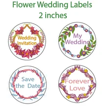 На заказ Свадебная наклейка сохранить дату Персонализированная наклейка 2 дюймов 35 шт LC-W01