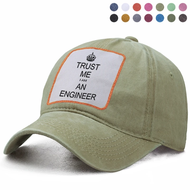Бейсбольная кепка Trust Me I Am Engineer Dad Trucker Bone однотонные шапки женские береты с