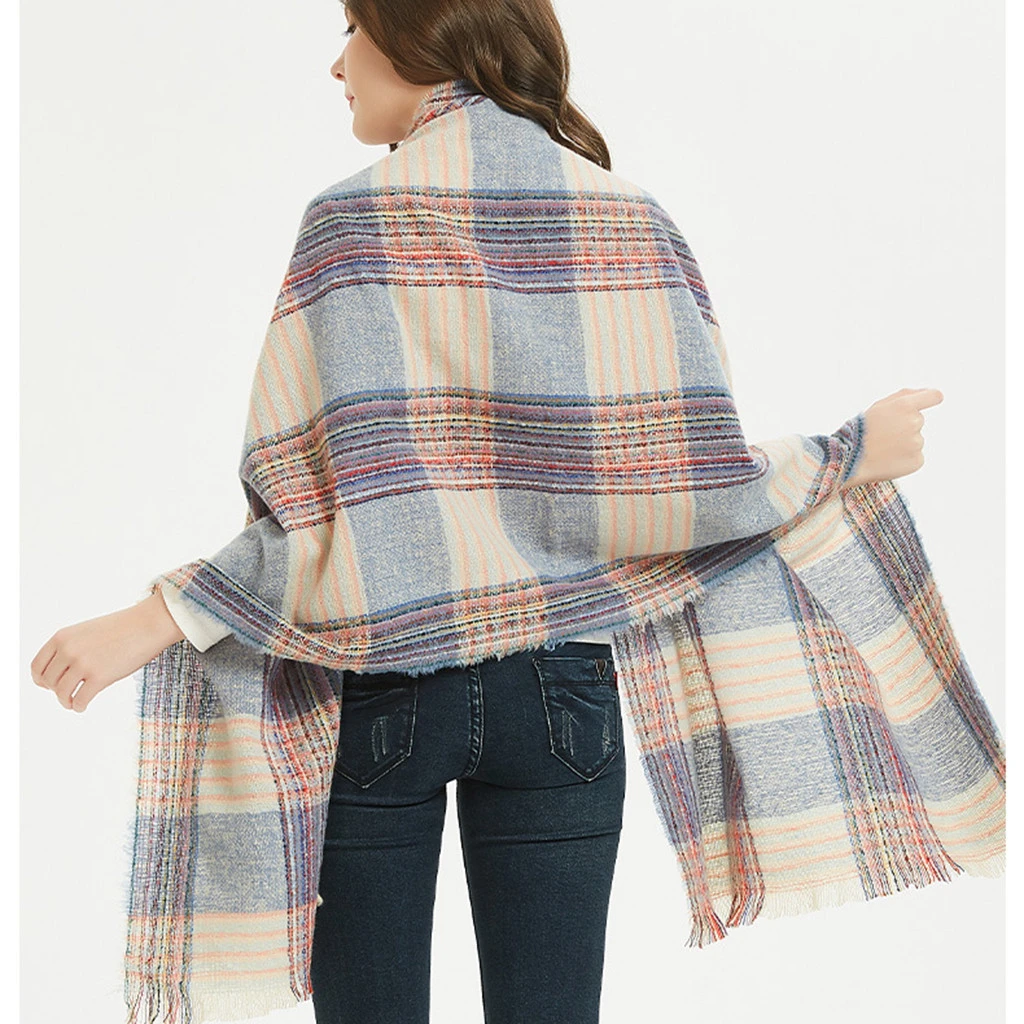 Hot 2019 New Spring Winter Scarf For Women Plaid Warm Cashmere Scarves Shawls Female Wraps Blanket Lady 919