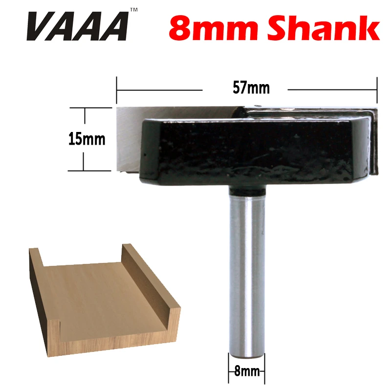 Vaaa 1pc 8mm Shank Cleaning Bottom Router Bits With 8mm Shank,23/16