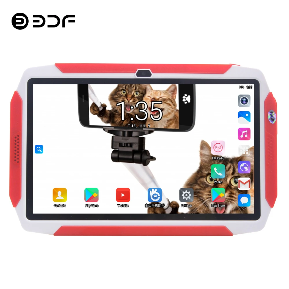 BDF Kids Tab 7 дюймов Android 8,0 планшетный ПК WiFi 1 ГБ/16 ГБ планшеты четырехъядерный TFT ЖК-дисплей экран 7 8 9 10 дюймов планшет