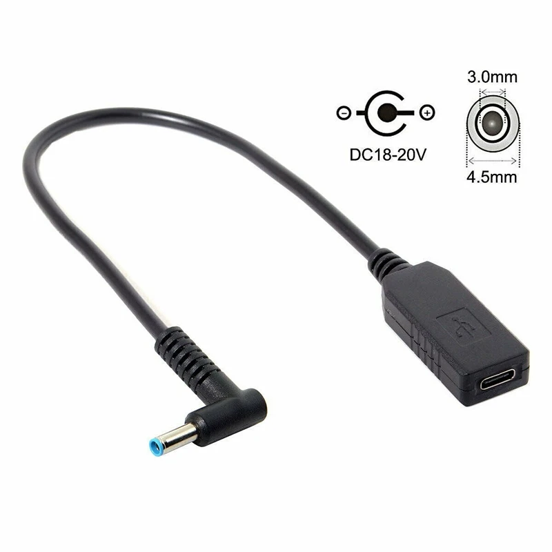 Usb 3,1 type C Usb-C к Dc 20 в 4,5 3,0 мм для Dell Hp power Pd эмулятор триггерный кабель