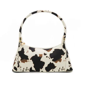 

Handbags Spring Summer Woman Trendy Green White Single Strap Handbags PU Leather Zipper Female Shoulder Bag 2020