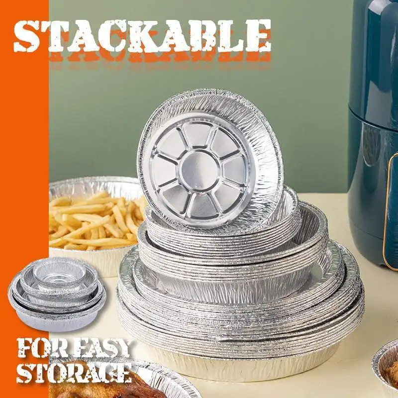 Маслостойкая алюминиевая фольга жестяная коробка круглая одноразовая