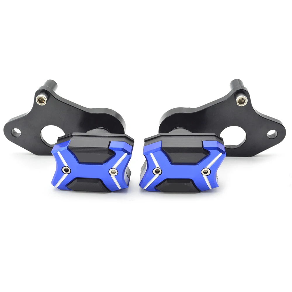 Для Suzuki GSXR600 GSXR750 K6 K8 2006-2010 Рама мотоцикла Краш колодки корпус двигателя ползунки протектор аксессуары для мотоциклов с ЧПУ - Цвет: BU