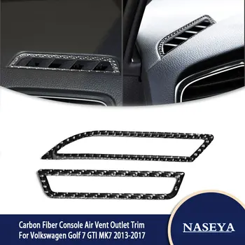 

1Pair for Volkswagen VW Golf 7 GTI MK7 2013-2017 Carbon Car Console Air Vent Outlet Trim Cover Decal Styling Auto Accessories