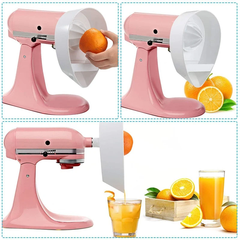 Juice Attachment for Kitchenaid Stand Mixers (4.5QT/5QT) Citrus Juicer Stand Mixer Attachment Reamer Dishwasher-Safe