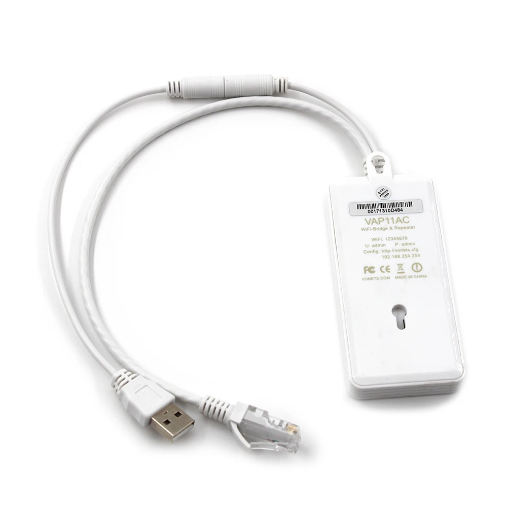 Wi-fi para Ethernet 2.4ghz + 5ghz 1200mbps sem Fio Vonets Banda Dupla Ponte Wifi Repetidor Hotspot Extensor Amplificador Adaptador Ap11ac - Imagem 4