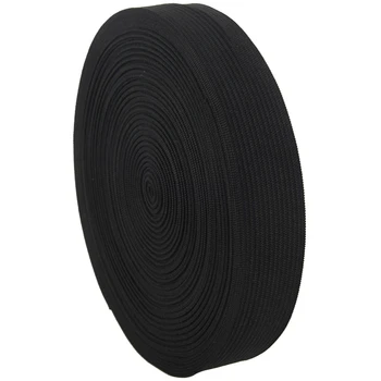 

Household 12M Length Stretchy Elastic Band Roll Black 22mm Wide