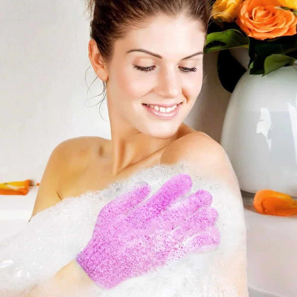 Description Picture 6 of item5 Fingers Bath Glove for Shower Scrub Shower Gloves Bath Cleaning Gloves Resistance Body Massage Sponge Wash for Rich Foam
