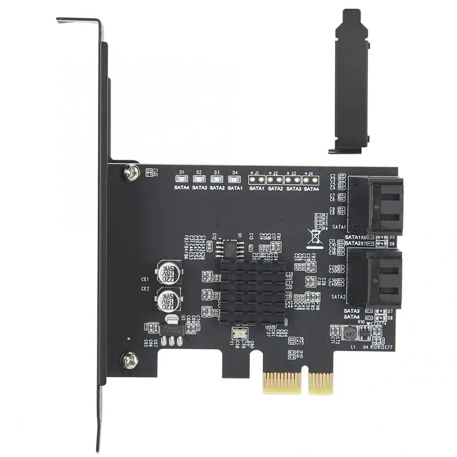 Плата расширения SATA3.0 на PCI E 4 порта 6G адаптер карта преобразования жесткого диска