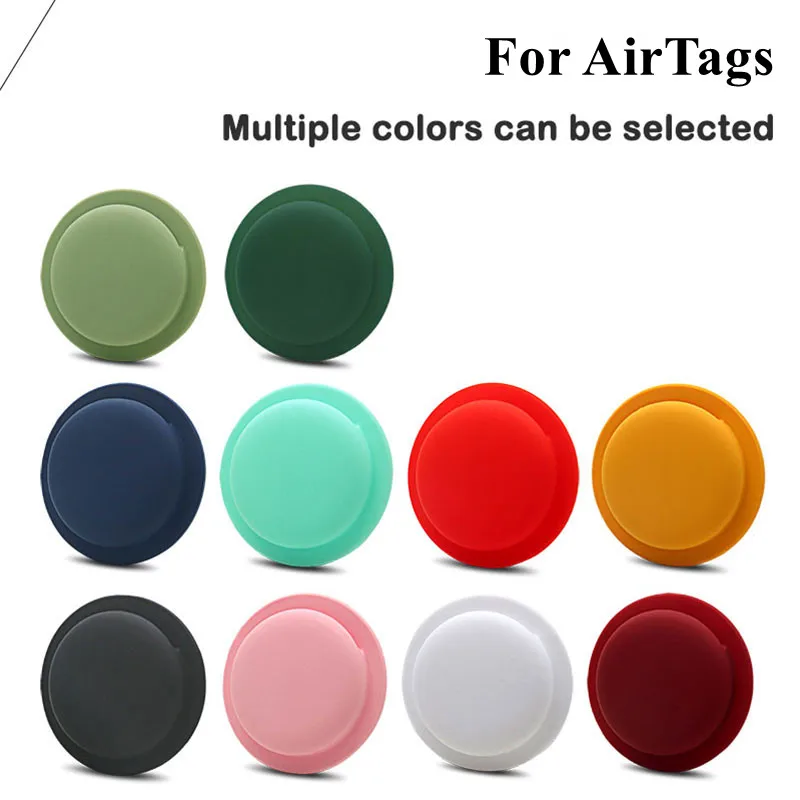 Portable Silicone Case For Apple Airtags Locator Tracker Anti-Lost Device Keychain Protective Sleeve Soft Protection Cover
